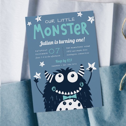 リトルモンスター子供の誕生日パーティー 招待状