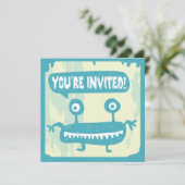 リトルモンスター招待状 - ブルー 招待状 (スタンド正面)