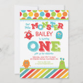 リトルモンスター第1誕生日 招待状 (正面)