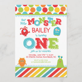 リトルモンスター第1誕生日 招待状