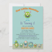 リトルモンスター誕生パーティーの招待 招待状 (正面)