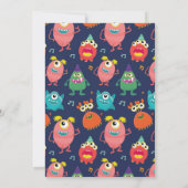 リトルモンスター誕生日おもしろいガールボーイズ招待状 招待状 (裏面)