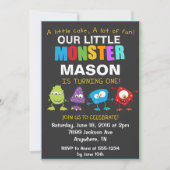 リトルモンスター誕生日パーティーの招待 招待状 (正面)