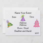 リトルモンスター誕生日招待状 招待状 (裏面)