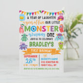 リトルモンスター1歳の誕生日 招待状 (スタンド正面)