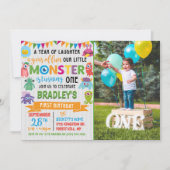 リトルモンスター1stバースデーフォト 招待状 (正面)