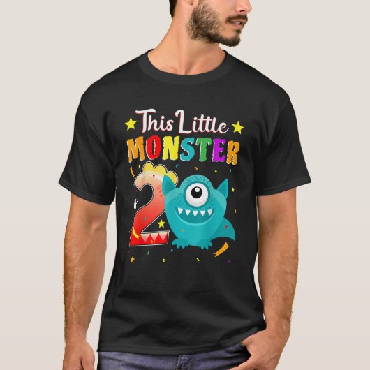 リトルモンスター2回目の誕生日パーティーモンスター2年 Tシャツ (正面)