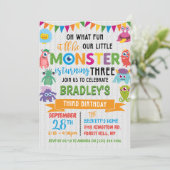 リトルモンスター3歳の誕生日 招待状 (スタンド正面)
