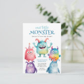 リトルモンスター キッズ 誕生日パーティー ご招待状 ポストカード (スタンド正面)