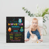 リトルモンスター ハロウィン衣装 誕生日写真 招待状 (スタンド正面)