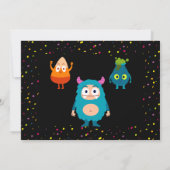 リトルモンスター ハロウィン衣装 誕生日写真 招待状 (裏面)