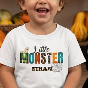 リトルモンスター ハロウィン 2026 名入れ こども服 ベビーTシャツ