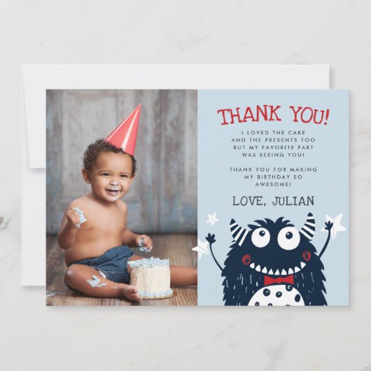 リトルモンスター | フラット サンクス フォト カード (正面)