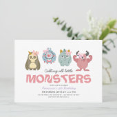 リトルモンスター・マッシュ ハロウィンガールの誕生日 招待状 (スタンド正面)