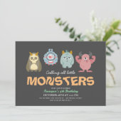 リトルモンスター・マッシュ ハロウィン男子誕生日 招待状 (スタンド正面)