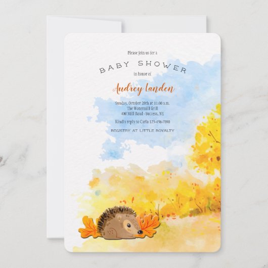 リトルヤマカマツ赤ちゃんシャワー招待状 招待状 (正面)