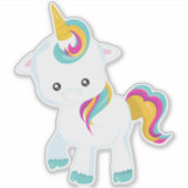 リトルユニコーン,かわいいユニコーン,魔法のユニコーン シール (正面)