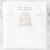 リトルユーモアのあるウィメンブックラバー引用文 スクエアシール (バッグ)