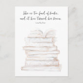 リトルユーモアのあるウィメンブックラバー引用文 ポストカード (正面)