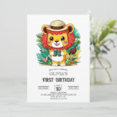 リトルライオカラフルン1th誕生日デジタル 招待状 (スタンド正面)