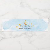 リトルライオンその男の子の水色ブルーベビーシャワー ペットボトルラベル (シングルラベル)