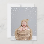 リトルライオンカブと王冠ベビー1st誕生日の写真 招待状 (裏面)