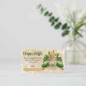 リトルライオンカブトロピカルベビーシャワーおむつラッフル エンクロージャーカード (スタンド正面)