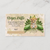 リトルライオンカブトロピカルベビーシャワーおむつラッフル エンクロージャーカード (正面)