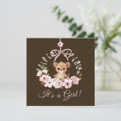 リトルライオンキューブベビーシャワー招待状 招待状 (スタンド正面)