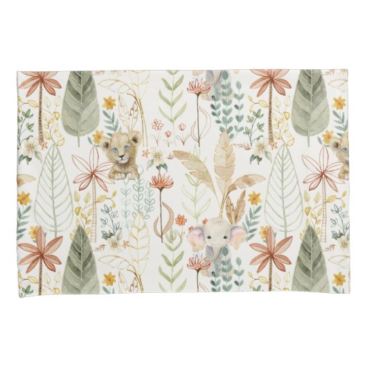 リトルライオンキングサファリジャングルボーイベビー子供部屋 枕カバー (正面右)