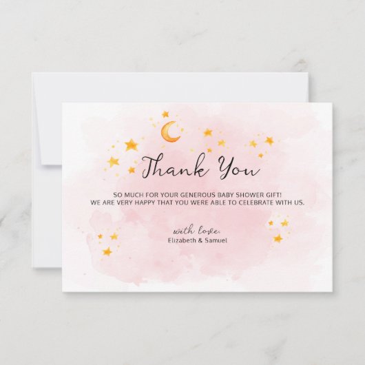 リトルライオンザガールウォーター色サンキューカード サンキューカード (正面)