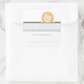 リトルライオン{青} |蔵書票 スクエアシール (バッグ)