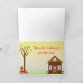 リトルライディングフード誕生祝い カード (内部)