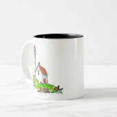 リトルライトハウスウォーターカラー ツートーンマグカップ (正面左)