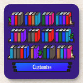 リトルライブラリブッククラブパープル コースター (正面)