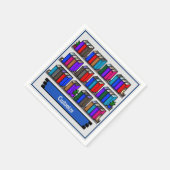 リトルライブラリブッククラブホワイト スタンダードカクテルナプキン (角)