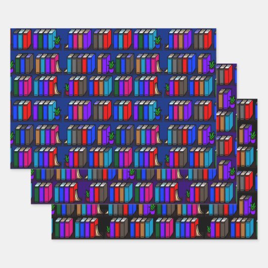リトルライブラリブックシェルフDark Collection ラッピングペーパーシート (セット)