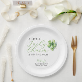 リトルラッキーチャームは途中ベビーシャワー ペーパープレート