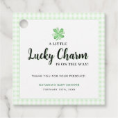 リトルラッキーチャーム | セントパトリックの日の赤ちゃんシャワー フェイバータグ (正面)