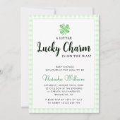 リトルラッキーチャーム | セントパトリックデーのベビーシャワー 招待状 (正面)