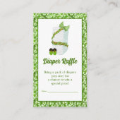 リトルラッキーワンシャムロックベビーおむつラッフル エンクロージャーカード (正面)