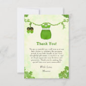 リトルラッキーワンシャムロックベビーガールウェア サンキューカード (正面)