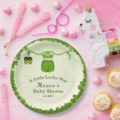 リトルラッキーワンシャムロックベビーガールウェア ペーパープレート (パーティー)