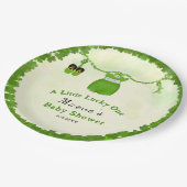 リトルラッキーワンシャムロックベビーガールウェア ペーパープレート (アングル)