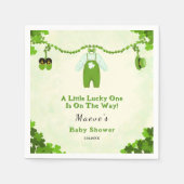 リトルラッキーワンシャムロックベビー衣装ベビーシャワー スタンダードカクテルナプキン (正面)