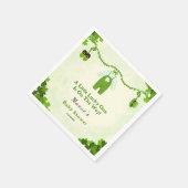 リトルラッキーワンシャムロックベビー衣装ベビーシャワー スタンダードカクテルナプキン (角)