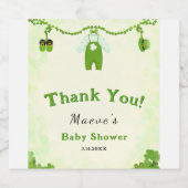 リトルラッキーワンシャムロックベビー衣装ベビーシャワー ビールラベル (シングルラベル)