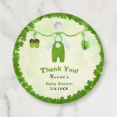 リトルラッキーワンシャムロックベビー衣装ベビーシャワー フェイバータグ (裏面)