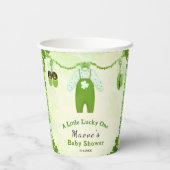 リトルラッキーワンシャムロックベビー衣装ベビーシャワー 紙コップ (裏面)