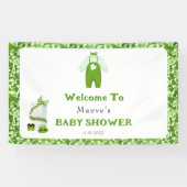 リトルラッキーワンシャムロック男の赤ちゃん服 横断幕 (横)